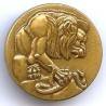 Sécurité Militaire , lion et serpent bronze