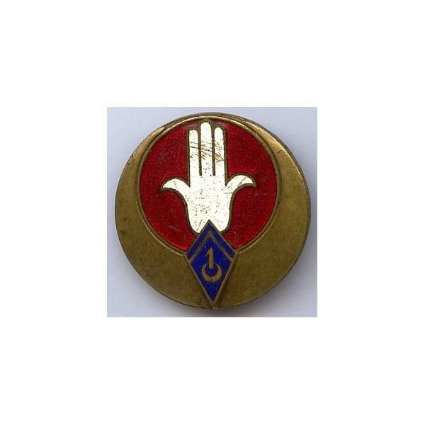 1° Régiment de Spahis Algériens , sans bordure, 1 chevron, D Ber en arc, mauvais état