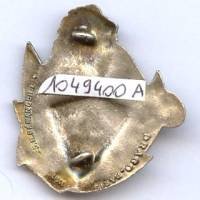4° Rgt de Tirailleurs Sénégalais, lion, fond plein, émail, marquage en arc, 2 anneaux