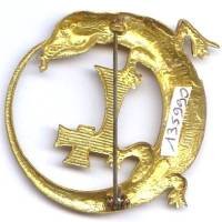 4° Régiment de Spahis Tunisiens , grand modèle de chèche, estampé, attache à pivot