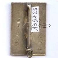 6° Régiment de Spahis Algériens , sabre dans rectangle bleu, garde argentée, 6 sur rouge translucide, petit boléro à fenêtre