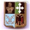 10° Bataillon du Génie (1940-42) , écu, ancres croisées, émail, dos grenu, infimes écailles