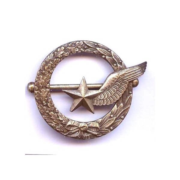 Brevet d' Elève-Pilote, fantaisie diamètre 42, ancien, avec sa barrette