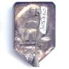 En argent , Régiment d'Artillerie Colonial du  Maroc , ancre et canons argentés , manque le poussoir