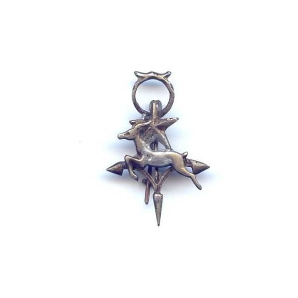 En argent , Compagnie de Commandement du Groupe des Unités Sahariennes de l'Est , 42 mm, (argent bas titre)
