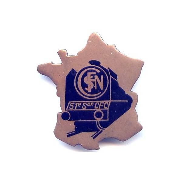 51° Section de Chemin de Fer de Campagne , carte de France