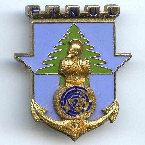 17° RGP / 1° Cie FINUL 81, ancre, attache recollée