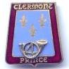 4° Régiment de Chasseurs à Cheval , Clermont Prince, cor, émail, dos argenté, boléro Dragoanneaux