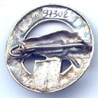 4° Régiment de Dragons Portés, bleu, sanglier doré, légèrement déformé