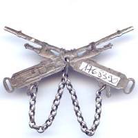 Brevet de Mitrailleur d'Elite , mitrailleuses croisées avec avec chaînette, avant 39