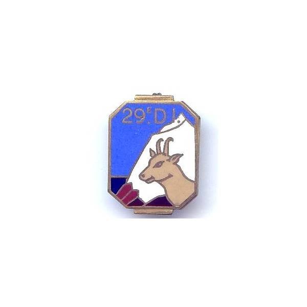 29° Division d'Infanterie , octogonal, isard marron