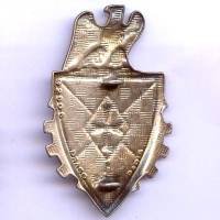 1° Régiment de Commandement et Soutien , blason à plat, dos lisse estampé