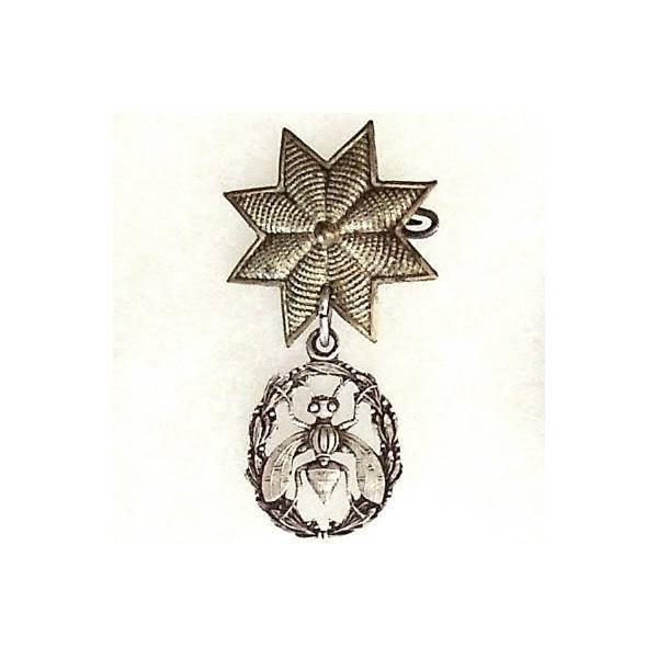 Chevalier du Dacus Sfaxien Talisman Paladium , pendentif 20 x 27 mm sans l'étoile à 8 branches, argenté
