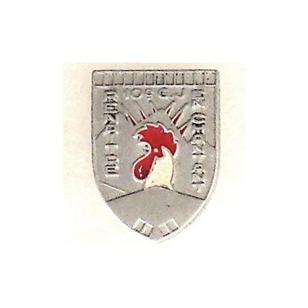 GJF 10 / Groupe 7 , "renaître en chantant", coq, sans "les echelles", dos, grenu, aluminium peint