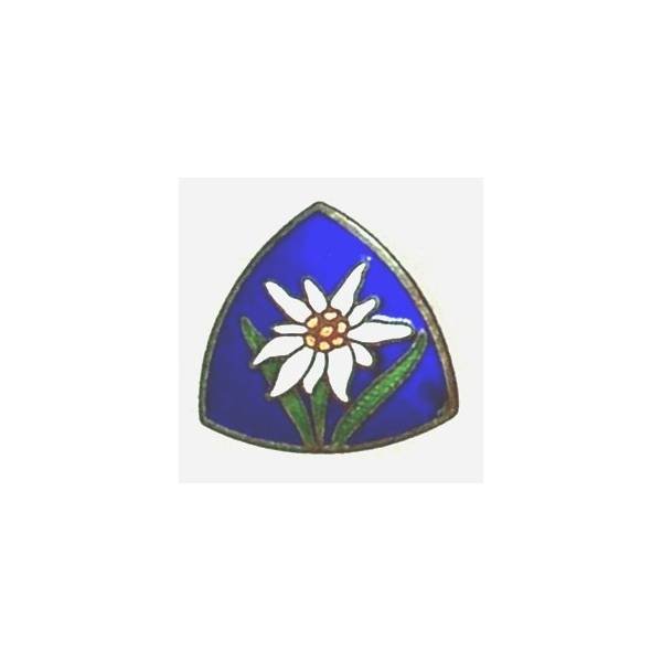 GJF 10 / Groupe 5 Brévadière , édelweiss, émail bleu, dos grenu