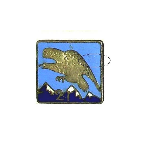 3° Régiment d'Infanterie Alpine / 21° Bataillon d'Instruction , dos gaufré, patiné, petites rayures