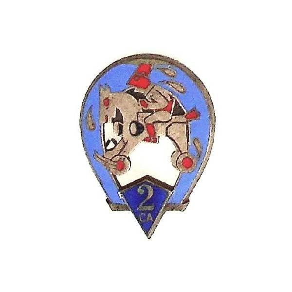 2° Régiment de Chasseurs d'Afrique , cheval à roulettes, petit boléro lisse, patiné