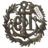 19° Régiment Mixte d'Infanterie Coloniale, dragon, 19 dans une ancre , 41 mm, feuille d'argent estampée et gravée, sans attache