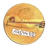 168° Régiment d'Infanterie , émail, 168 sur bordure tricolore bleu blanc rouge, 26 mm, loup noir