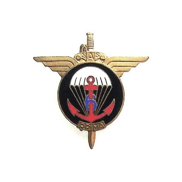 6° Régiment Parachutiste d'Infanterie de Marine , grand A, émail