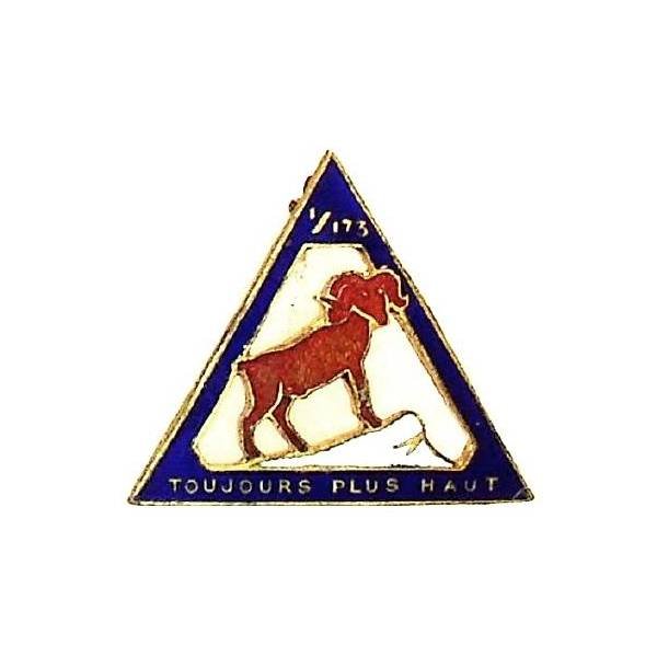 173° Régiment d'Infanterie Alpine / I° Bataillon , bouquetin ajouré, "toujours plus haut", Corse