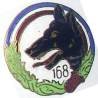168° Régiment d'Infanterie , gros 168 sous la gueule de loup noir, attache à pivot, retour cassé