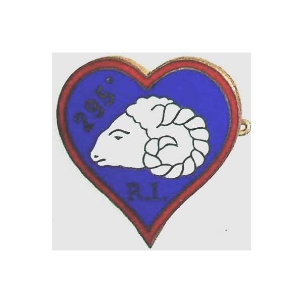 295° Régiment d'Infanterie , tête de bélier blanche