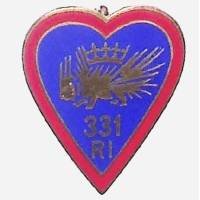 331° Régiment d'Infanterie , porc-épic, poinçon sur boléro, épingle verticale