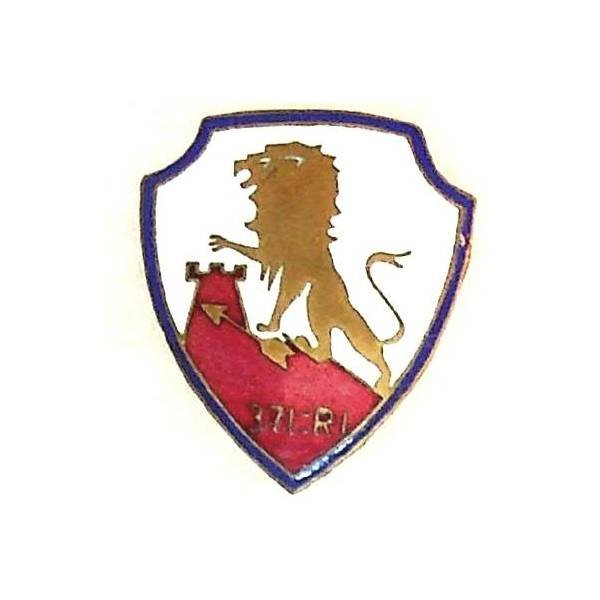 371° Régiment d'Infanterie , lion debout, émail, retour de l'attache cassé