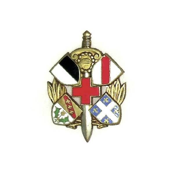 6° Section d'Infirmiers Militaires  Bar le Duc  de 1946 à 63, croix rouge vif