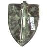 1° Régiment de Chasseurs à Cheval , 1 au dessus du cor, moulage Drago, chromé et peint