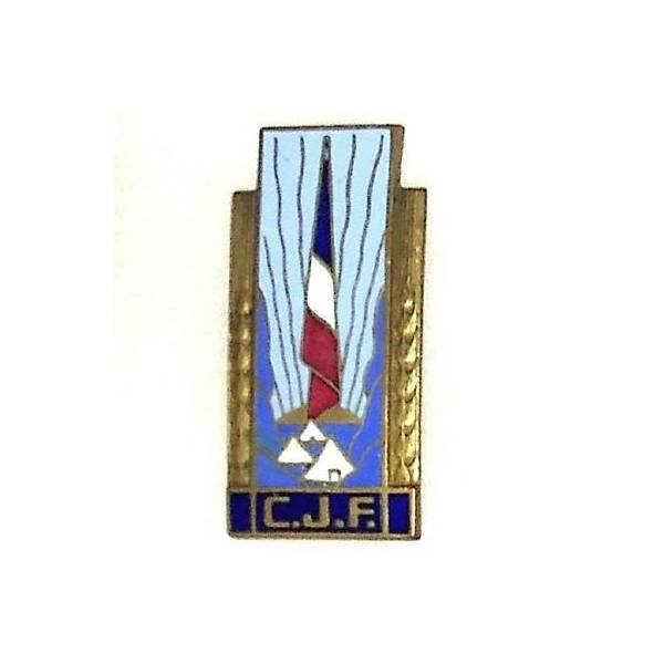 CJF , insigne général, émail, dos lisse,boléro oblong