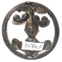 Insigne de bérêt de l'Arme Blindée Cavalerie , argenté