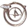 4° Régiment de Chasseurs à Cheval , insigne de bérêt, dos guilloché
