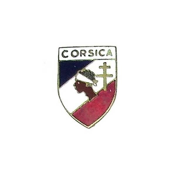 France Libre Corsica , 17x23,  tête de maure et croix de Lorraine, émail, fabrication du Caire