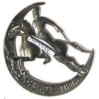 Groupement Tcherkesse , argenté, estampé, attache à pivot