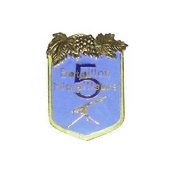 5° Bataillon de Mitrailleurs , grappe de raisins, mitrailleuse au centre