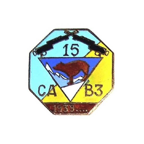 15° Régiment d'Infanterie Alpine / Cie d'Accompagnement du 3° Bataillon , 1939, ours et mitrailleuses, attache remplacée