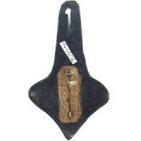 Hôpital d'Evacuation Motorisé 411 , croix d'Agadès d'argent qu'enroule un serpent d'or, patiné, sur son cuir