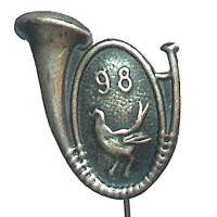 98° Bataillon de Chasseurs Alpins , merle, métal léger estampé