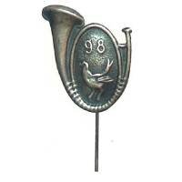 98° Bataillon de Chasseurs Alpins , merle, métal léger estampé