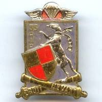 35° Régiment d'Artillerie Parachutiste , grosse devise "droit devant", résine