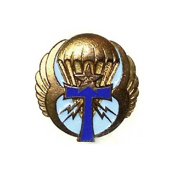 Compagnie de Transmissions de la 25° Division Parachutiste , avec 25, tout bronze cuivré, sans attache