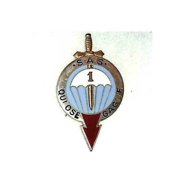 1° Régiment Parachutiste d'Infanterie de Marine , flèche rouge, bleu clair,résine