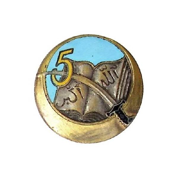 5° Régiment de Tirailleurs Algériens , chiffre orange, sans attache