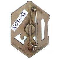 6° Régiment Etranger d'Infanterie , colonnes, argenté, dos lisse, déposé à droite