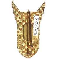 1° Groupe d'Aviation Légère de l'Armée de Terre , fleur de lys, émail, dos doré, boléro oblong