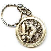 2° Régiment Etranger de Parachutistes , porte-clefs, 42 mm, argenté