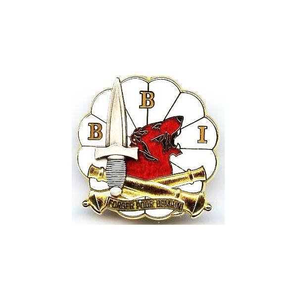 35° Régiment d'Artillerie Parachutiste / Batterie de Base et d'Instruction , "forger pour demain", tête d'ours, glaive rapporté