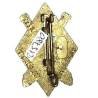 68° Régiment d'Artillerie , char rapporté, dos pointillé, épingle sertie